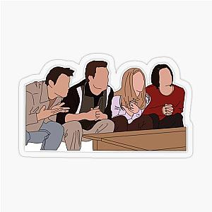 Joey Chandler Rachel Monica Transparent Sticker