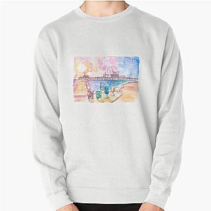 Sunset Fruit Cocktails with Santa Monica Pier at the Beach Sweatshirt