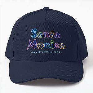 Santa Monica California Tropical Design Baseball Cap