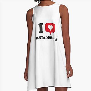 I Love Santa Monica California A-Line Dress
