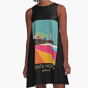 A Vintage Santa Monica California Art US A Line Dress