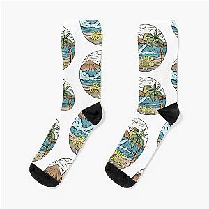 Santa Monica California Vintage Socks