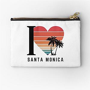 I Santa Monica - Retro West Coast Beach Vibes Zipper Pouch