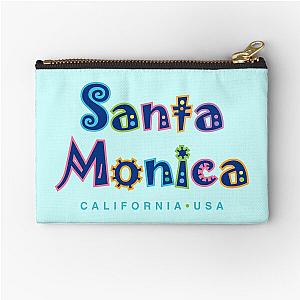Santa Monica California Tropical Design Zipper Pouch