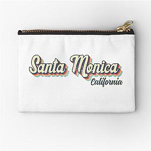 Santa Monica City California Retro Vintage 70s Zipper Pouch