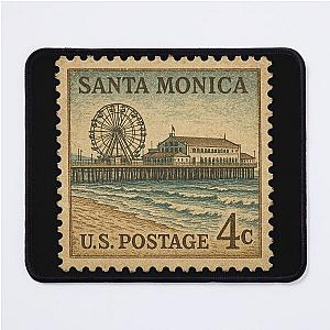 Santa Monica Pier Stamp Personalized Mouse Pad