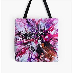 Radiant Bloom in Hot Pink by Monica Darling All Over Print Tote Bag