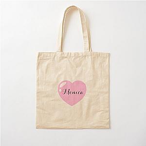 Monica Cotton Tote Bag with Pink Heart