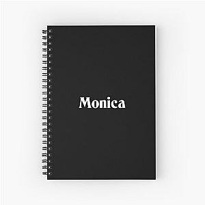 Monica White Font Spiral Notebook