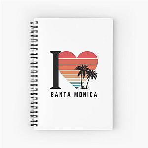 I Santa Monica Retro West Coast Beach Vibes Spiral Notebook