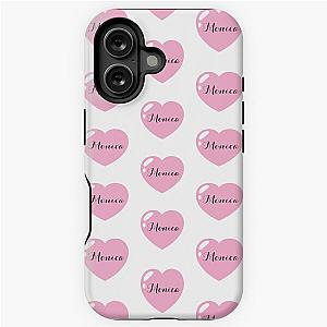 Monica Name with Pink Heart iPhone Tough Case