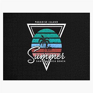 Summer Santa Monica Beach Puzzle Illustration