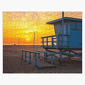 Santa Monica Beach California Evening Sunset Puzzle