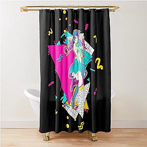 Hanekawa Monogatari Series 90s Design Shower Curtain