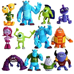 12pcs/Lot Disney Monsters University Mike Wazowski James P.Sullivan Action Figure Toys