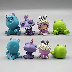 4Pcs Monsters University Q Version Sleeping James P. Sullivan Action Figure Toys