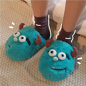 Disney Monsters University Sully Sullivan Mcwazowski Plush Slippers