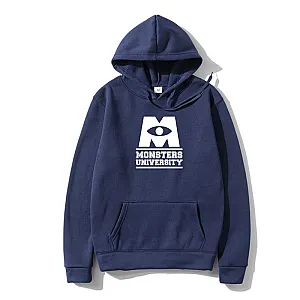 Monsters University Movie White Logo Text Print Hoodies