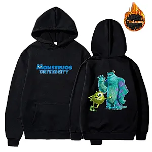 Disney Monsters University Cartoon Sullivan Character Print Hoodies