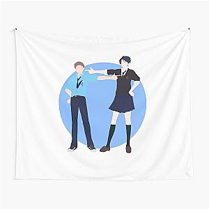 Kashima and Hori - Gekkan shoujo Nozaki-kun - minimalist anime print  Tapestry