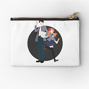 Nozaki and Chiyo - Gekkan shoujo Nozaki-kun - minimalist anime print - dark version Zipper Pouch