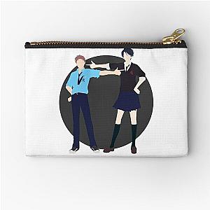 Kashima and Hori - Gekkan shoujo Nozaki-kun - minimalist anime print - dark version  Zipper Pouch