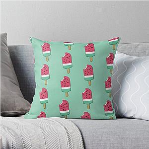 Moriah Elizabeth_s Watermelon Squishy with Background Graphic  Throw Pillow RB1008