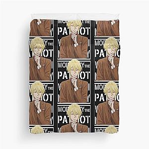 Moriarty the Patriot - William James Moriarty - Background Text(White) Duvet Cover