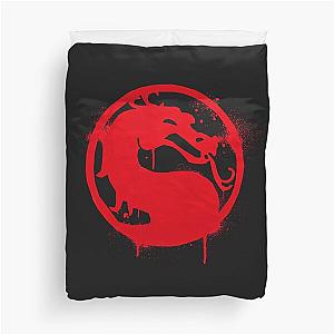 Mortal kombat splatter grafitti emblem  mortal kombat  logo essential t shirt Duvet Cover