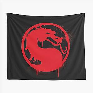 Mortal Kombat Splatter Grafitti Emblem - Mortal Kombat 11 Logo Tapestry