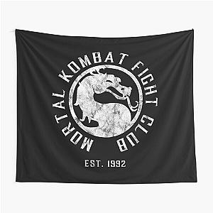 Mortal Kombat Fight Club - Mortal Kombat 11 - Distressed White Logo Tapestry