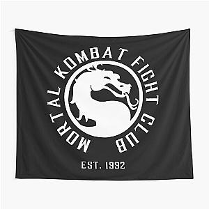 Mortal Kombat Fight Club - Mortal Kombat 11 - Clean White Logo Tapestry