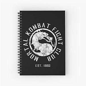 Mortal Kombat Fight Club - Mortal Kombat 11 - Distressed White Logo Spiral Notebook