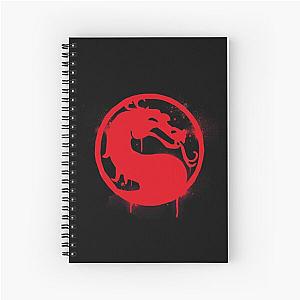 Mortal Kombat Splatter Grafitti Emblem - Mortal Kombat 11 Logo Spiral Notebook