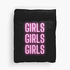 Girls Girls Girls - Neon - Sign - Motley Crue Duvet Cover