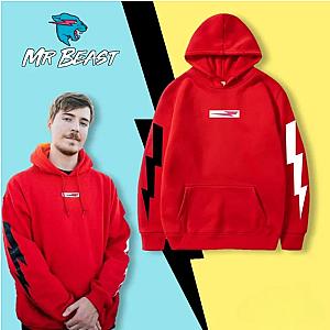 Mr Beast Hoodies - Mr Beast Lightning Logo Pullover Hoodie