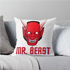 MrBeast Devil Throw Pillow RB1409