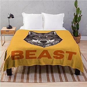 Copy of logo beast fanny beast black Throw Blanket RB1409