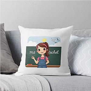 Ms. Rachel Illustrated Throw Pillow