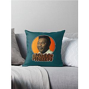 Retro Muddy Waters Tribute  Throw Pillow