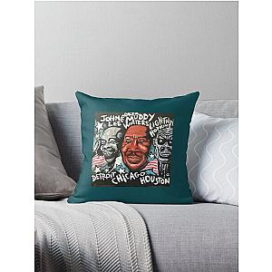 Muddy Waters John Lee Hooker Lightnin Hopkins  Throw Pillow