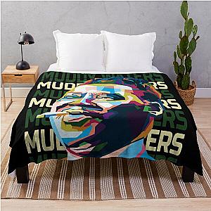 Abstract Muddy Waters in WPAP Throw Blanket