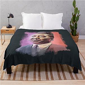 Muddy Waters - Famous Musician Portraits Throw Blanket