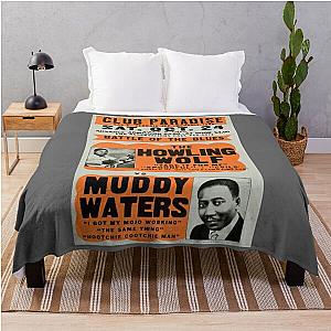 Howling Wolf vs Muddy Waters Throw Blanket