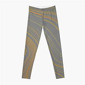 Ribbons of Muddy Waters Brown and Golden Rod - abstract Leggings