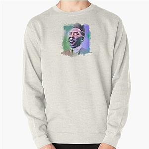 Muddy Waters - Famous Musician Portraits green and blue Pullover Sweatshirt