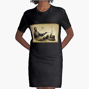 Muddy Waters Invents Electricity Graphic T-Shirt Dress