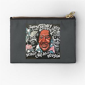 Muddy Waters John Lee Hooker Lightnin Hopkins  Zipper Pouch