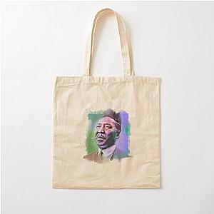 Muddy Waters - Famous Musician Portraits green and blue Cotton Tote Bag