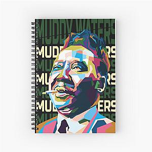 Abstract Muddy Waters in WPAP Spiral Notebook